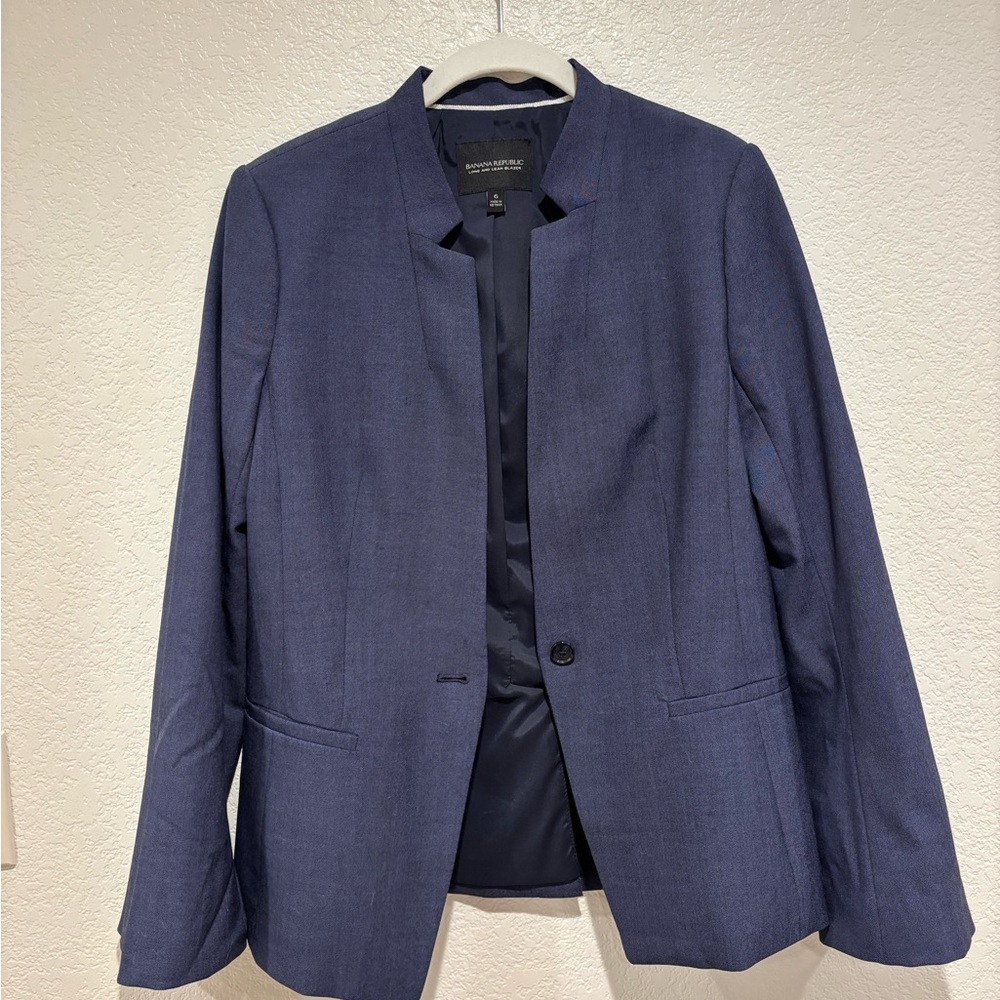 Banana Republic long and lean Navy Blazer